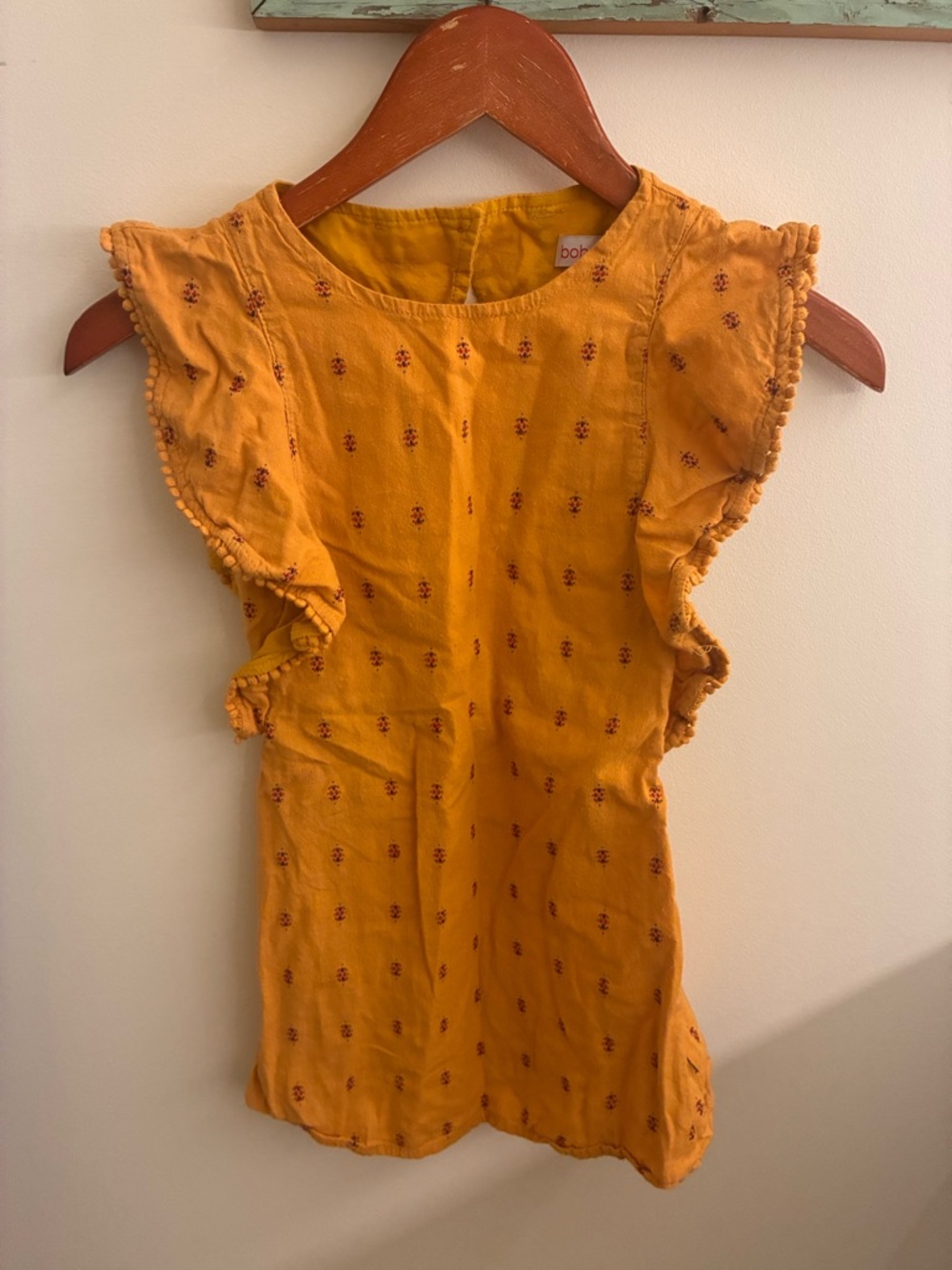Kids Boboli Flutter Sleeve Tunic Dress